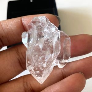 Shop Herkimer Diamond Beads! OOAK Huge 39x26mm Clear White Herkimer Diamond Loose, Raw Rough Herkimer Diamond Cluster Crystal Gemstone, Collectable Piece, GDS2123/3 | Natural genuine chip Herkimer Diamond beads for beading and jewelry making.  #jewelry #beads #beadedjewelry #diyjewelry #jewelrymaking #beadstore #beading #affiliate #ad