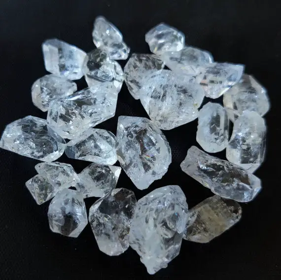 Aaa Quality 25 Pc Lot Herkimer Diamond Raw Stone, Herkimer Diamond Natural Gemstone Raw, Healing Crystal Raw 8x10 Mm 10x12, 15x20 Mm Size