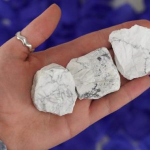 Large Raw White Howlite Rough Crystal | Natural genuine stones & crystals in various shapes & sizes. Buy raw cut, tumbled, or polished gemstones for making jewelry or crystal healing energy vibration raising reiki stones. #crystals #gemstones #crystalhealing #crystalsandgemstones #energyhealing #affiliate #ad