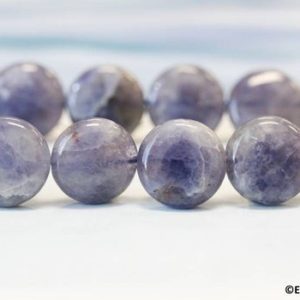 L-M/ Iolite 16mm/ 14mm Dime beads. 15.5" strand Large Size Coin beads. Blue Purple gemstone beads For jewelry making | Natural genuine other-shape Iolite beads for beading and jewelry making.  #jewelry #beads #beadedjewelry #diyjewelry #jewelrymaking #beadstore #beading #affiliate #ad