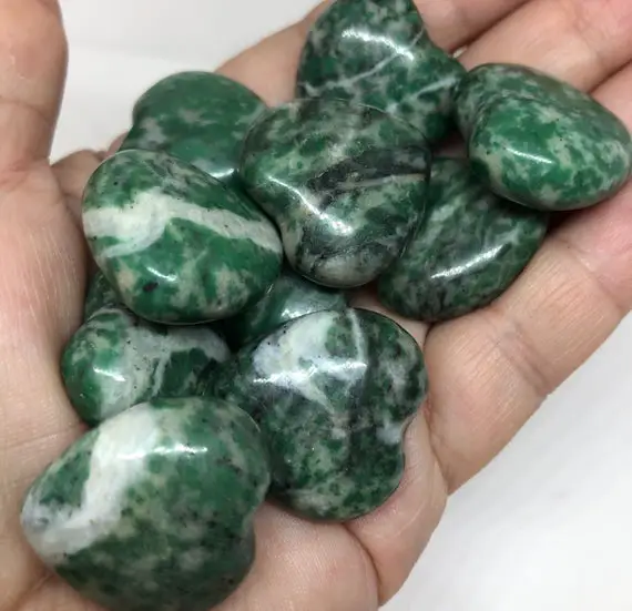 Jade Gemstone Small Heart, Stone Of Luck, Spiritual Stone, Healing Stone, Healing Crystal, Chakra