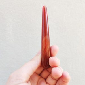 Shop Carnelian Points & Wands! Karneol Massagepenna / Carnelian Massage Wand | Natural genuine stones & crystals in various shapes & sizes. Buy raw cut, tumbled, or polished gemstones for making jewelry or crystal healing energy vibration raising reiki stones. #crystals #gemstones #crystalhealing #crystalsandgemstones #energyhealing #affiliate #ad