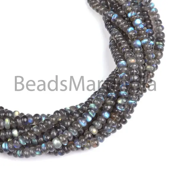 Labradorite Plain Rondelle 5.5-8mm Beads, Labradorite Smooth Rondelle Shape Beads, Labradorite Plain Beads, Labradorite Rondelle Beads
