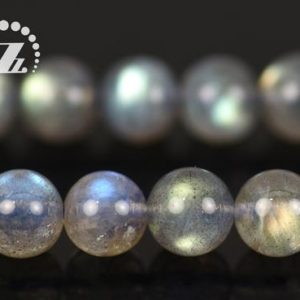 Shop Labradorite Round Beads! Labradorite smooth round beads,blue labradorite,flashy gemstones,natural,diy beads,High Quality Grade AAA,8mm,15" full strand | Natural genuine round Labradorite beads for beading and jewelry making.  #jewelry #beads #beadedjewelry #diyjewelry #jewelrymaking #beadstore #beading #affiliate #ad