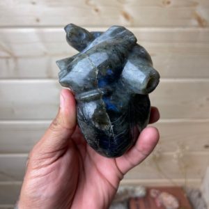 Shop Labradorite Shapes! Large Mystical Labradorite Heart | Natural genuine stones & crystals in various shapes & sizes. Buy raw cut, tumbled, or polished gemstones for making jewelry or crystal healing energy vibration raising reiki stones. #crystals #gemstones #crystalhealing #crystalsandgemstones #energyhealing #affiliate #ad