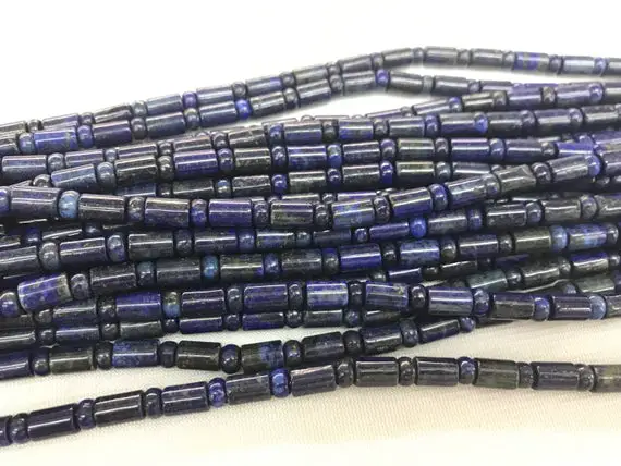 Lapis Lazuli 6x9mm Column Blue Dyed Gemstone Loose Tube Beads Grade Ab 15 Inch Jewelry Supply Bracelet Necklace Material Support Wholesale