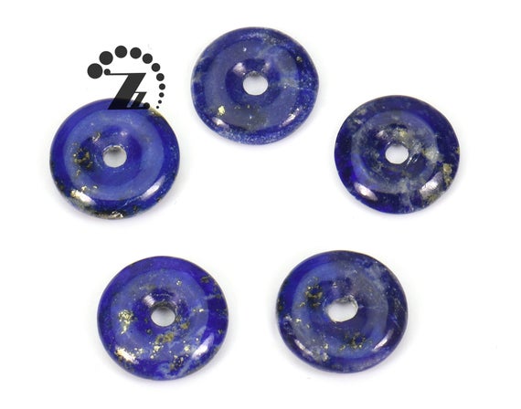 Lapis Lazuli Donut Beads,donut Pendant,circle,blue Lapis,natural,genuine,gemstone,diy Beads,jewelry Making,2 Pcs,12mm