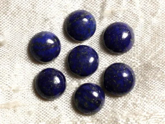 1pc - Cabochon De Pierre - Lapis Lazuli Rond 10mm   4558550036636
