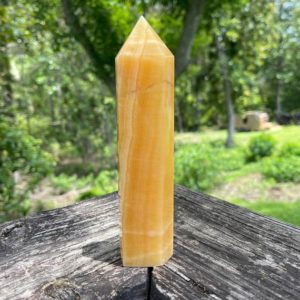 Large Orange Calcite Point – Honey Calcite Tower – Reiki Charged – Powerful Energy – Raise Your Awareness – Increase Vitality – Happiness | Natural genuine stones & crystals in various shapes & sizes. Buy raw cut, tumbled, or polished gemstones for making jewelry or crystal healing energy vibration raising reiki stones. #crystals #gemstones #crystalhealing #crystalsandgemstones #energyhealing #affiliate #ad