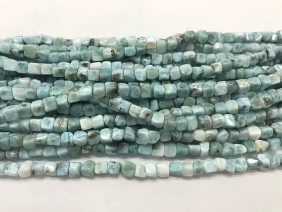 Natural Blue Larimar 5-7mm Nugget Freeshape Genuine Gemstone Loose Beads 15 Inch Jewelry Supply Bracelet Necklace Material Support Wholesale