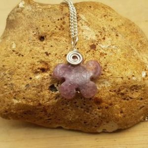 Shop Lepidolite Pendants! Flower Lepidolite pendant. Purple Flower necklace. Crystal Reiki jewelry uk. Libra jewelry. Silver plated wire mineral necklace. 20mm | Natural genuine Lepidolite pendants. Buy crystal jewelry, handmade handcrafted artisan jewelry for women.  Unique handmade gift ideas. #jewelry #beadedpendants #beadedjewelry #gift #shopping #handmadejewelry #fashion #style #product #pendants #affiliate #ad