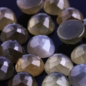 Shop Moonstone Cabochons! Grey Moonstone Rose Cut Cabochon 10mm Round – per stone | Natural genuine stones & crystals in various shapes & sizes. Buy raw cut, tumbled, or polished gemstones for making jewelry or crystal healing energy vibration raising reiki stones. #crystals #gemstones #crystalhealing #crystalsandgemstones #energyhealing #affiliate #ad