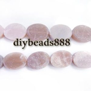 Moonstone,15 inch full strand natural Orange Moonstone matte oval beads,frosted beads,gemstone beads,diy beads,12x16mm | Natural genuine other-shape Gemstone beads for beading and jewelry making.  #jewelry #beads #beadedjewelry #diyjewelry #jewelrymaking #beadstore #beading #affiliate #ad