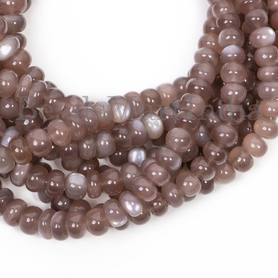 Chocolate Moonstone Beads, Chocolate Moonstone Smooth Beads, 4-8 Mm Rondelle Beads, Chocolate Moonstone Rondelle Plain Beads, Moonstone