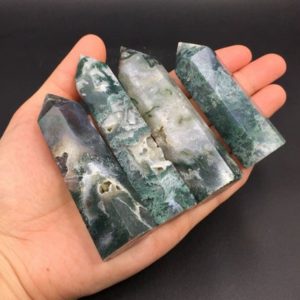 Shop Moss Agate Points & Wands! Moss Agate Point Tower Gemstone Moss Agate Geode Crystal Tower Stone Standing Point Meditation Tool Healing Reiki Crystal Grid Supply | Natural genuine stones & crystals in various shapes & sizes. Buy raw cut, tumbled, or polished gemstones for making jewelry or crystal healing energy vibration raising reiki stones. #crystals #gemstones #crystalhealing #crystalsandgemstones #energyhealing #affiliate #ad