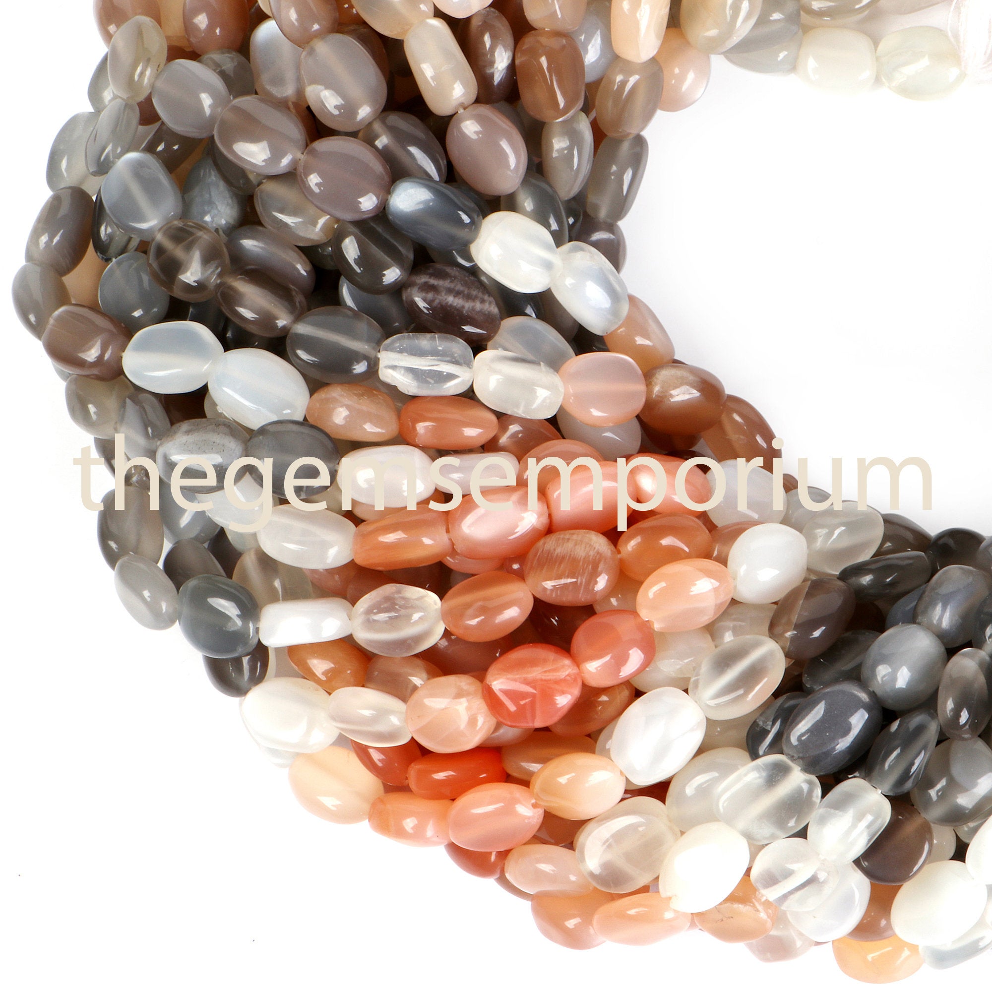 Multi Moonstone Plain Smooth Oval Beads, Moonstone Oval Beads, Multi Moonstone Smooth Beads, Multi Moonstone Beads, Moonstone
