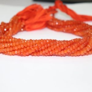 Shop Carnelian Beads! Natural Carnelian Faceted Rondelle Beads    Carnelian  Beads   Carnelian  Rondelle Beads   Carnelian Beads Strand | Natural genuine beads Carnelian beads for beading and jewelry making.  #jewelry #beads #beadedjewelry #diyjewelry #jewelrymaking #beadstore #beading #affiliate #ad