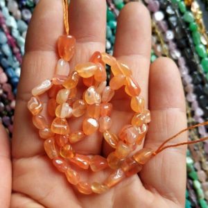 Shop Carnelian Chip & Nugget Beads! Natural Red Carnelian Pebble Beads,small nugget beads,Red nugget chips,4-7mm | Natural genuine chip Carnelian beads for beading and jewelry making.  #jewelry #beads #beadedjewelry #diyjewelry #jewelrymaking #beadstore #beading #affiliate #ad