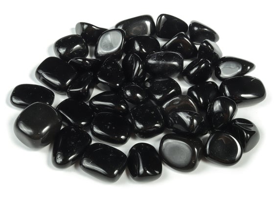 Obsidian Tumbled Stone - Natural Gemstone - Loose Gemstone - Natural Stone - Black Obsidian Gemstone - Tu1091