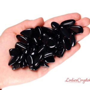 Shop Tumbled Obsidian Crystals & Pocket Stones! One Black Obsidian Tumbled Stone, Black Obsidian Tumbled Stones, Healing Apache Tear Crystals, Healing Black Obsidian Stones, LadiesCrystals | Natural genuine stones & crystals in various shapes & sizes. Buy raw cut, tumbled, or polished gemstones for making jewelry or crystal healing energy vibration raising reiki stones. #crystals #gemstones #crystalhealing #crystalsandgemstones #energyhealing #affiliate #ad