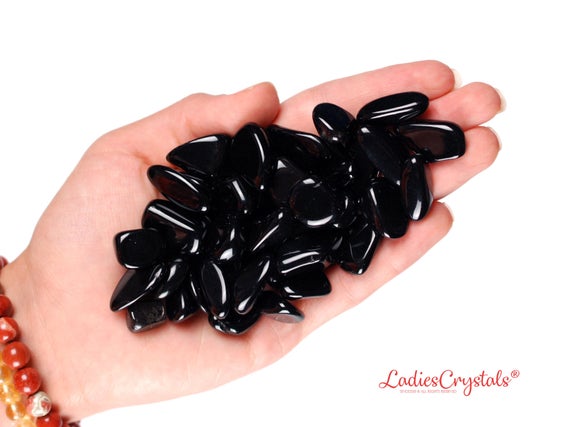 Black Obsidian Tumbled Stone, Black Obsidian, Tumbled Stones, Apache Tear Obsidian, Crystals, Stones, Gifts, Rocks, Gems, Gemstones, Zodiac