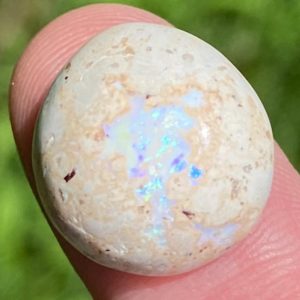 Shop Opal Stones & Crystals! Mexican Fire Opal in Matrix Cabochon, Freeform Round Opal Cab, 16mm #M13 | Natural genuine stones & crystals in various shapes & sizes. Buy raw cut, tumbled, or polished gemstones for making jewelry or crystal healing energy vibration raising reiki stones. #crystals #gemstones #crystalhealing #crystalsandgemstones #energyhealing #affiliate #ad