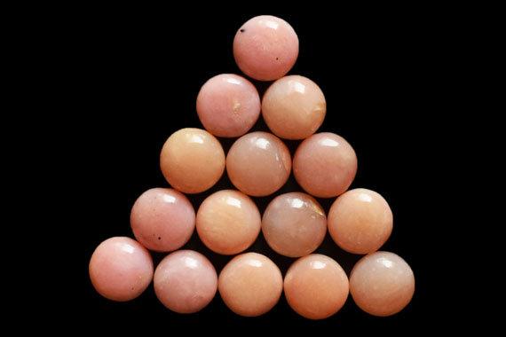 Natural Pink Opal, Pink Opal Cabochon, Aaa Grade Opal, Calibrated Pink Opal Sizes, Round Shape Opal, Loose Gemstones For Jewelry, Flat-back