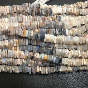 Shop Opal Bead Shapes! 5mm Australian Opal Heishi Spacer Beads, Natural Australian Opal Square Heishi Beads, Australian Opal Jewelry, GDS1696 | Natural genuine other-shape Opal beads for beading and jewelry making.  #jewelry #beads #beadedjewelry #diyjewelry #jewelrymaking #beadstore #beading #affiliate #ad