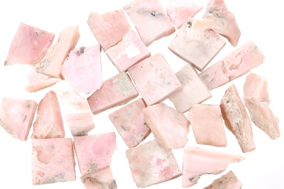 Medium Raw Pink Opal Slices, Raw Crystals, Rough Pink Opal, Rough Gemstones Bulk, Natural Opal Rough Opal, Raw Gemstones, Mpopal001