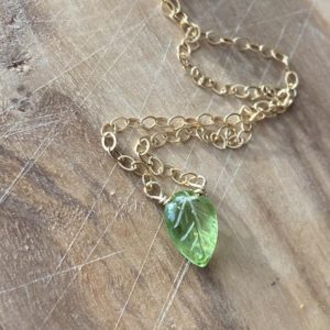 Shop Peridot Necklaces! Peridot Necklace leaf Peridot necklace dainty leaf necklace August August Birthstone August Birthday Dainty minimalist  Gemstone necklace | Natural genuine Peridot necklaces. Buy crystal jewelry, handmade handcrafted artisan jewelry for women.  Unique handmade gift ideas. #jewelry #beadednecklaces #beadedjewelry #gift #shopping #handmadejewelry #fashion #style #product #necklaces #affiliate #ad