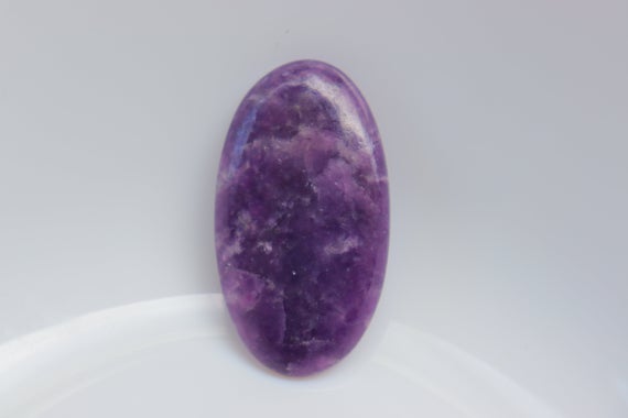 Purple Lepidolite Cabochon, Natural Purple Lepidolite Gemstone, Loose Stone For Jewelry Making, Pendant Stone, Healing Stone, Crystal #930