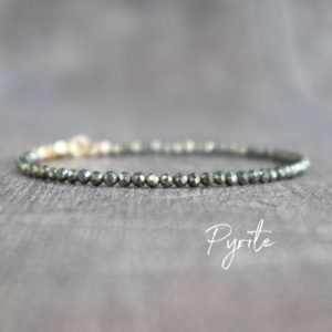 Shop Pyrite Jewelry! Iron Pyrite Bracelet for Women, Iron Anniversary Gift for Her, Pyrite Jewelry, Abundance Bracelet | Natural genuine Pyrite jewelry. Buy crystal jewelry, handmade handcrafted artisan jewelry for women.  Unique handmade gift ideas. #jewelry #beadedjewelry #beadedjewelry #gift #shopping #handmadejewelry #fashion #style #product #jewelry #affiliate #ad