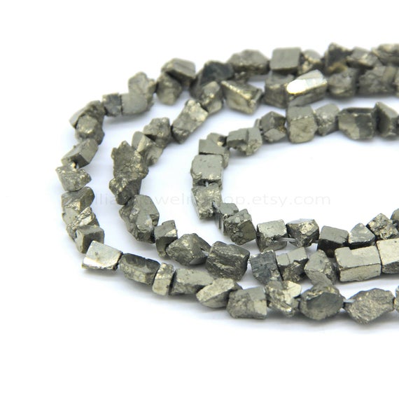 Raw Pyrite Tumble Beads, Gold Pyrite Nugget Beads, Gold Gemstone Nugget Beads, Pyrite Rough Drill, Raw Crystal Pyrite Pendant Charm