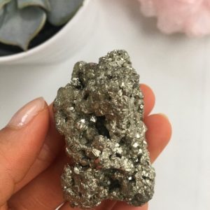 Shop Raw & Rough Pyrite Stones! Pyrite Cluster, Pyrite | Natural genuine stones & crystals in various shapes & sizes. Buy raw cut, tumbled, or polished gemstones for making jewelry or crystal healing energy vibration raising reiki stones. #crystals #gemstones #crystalhealing #crystalsandgemstones #energyhealing #affiliate #ad