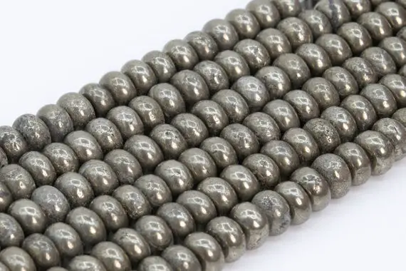 Genuine Natural Copper Pyrite Loose Beads Rondelle Shape 8x5mm
