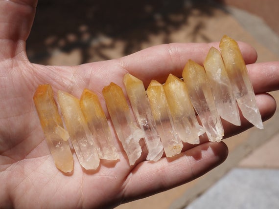 One Halloysite Included Quartz Crystal From Colombia - Select Your Size - Mango Quartz Point Natural Stone Specimen