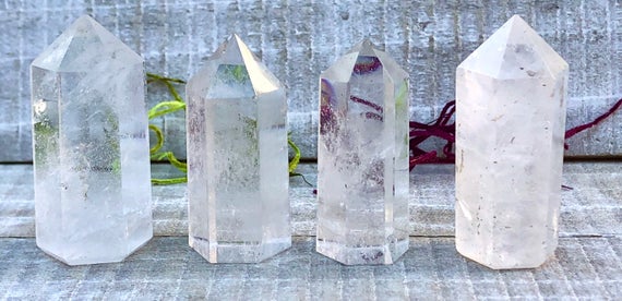 Small Clear Quartz Tower Point For Crystal Grid