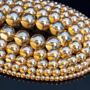Shop Quartz Crystal Round Beads! Orange Crystal Quartz Gemstone Loose Beads Round Shape 8mm 10mm | Natural genuine round Quartz beads for beading and jewelry making.  #jewelry #beads #beadedjewelry #diyjewelry #jewelrymaking #beadstore #beading #affiliate #ad