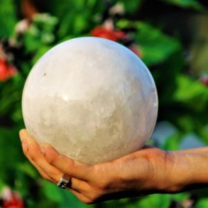 Shop Quartz Shapes! Large 135MM A+ Natural Rock Quartz Stone Metaphysical Healing Power Chakra Balancing Sphere Ball | Natural genuine stones & crystals in various shapes & sizes. Buy raw cut, tumbled, or polished gemstones for making jewelry or crystal healing energy vibration raising reiki stones. #crystals #gemstones #crystalhealing #crystalsandgemstones #energyhealing #affiliate #ad