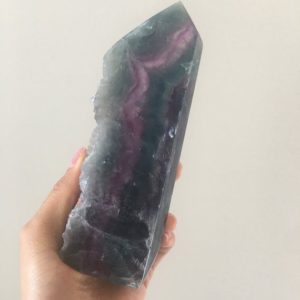 Large Rainbow Fluorite Point, Rainbow Fluorite, Raw Rainbow Fluorite, Natural Rainbow Fluorite, Rainbow Fluorite Tower, Crystal Tower