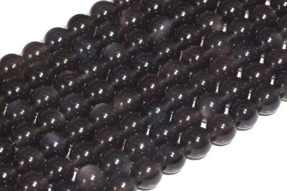 Genuine Natural Rainbow Obsidian Transparent Loose Beads Grade Aaa Round Shape 8mm