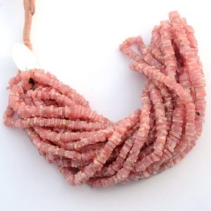 Shop Rhodochrosite Bead Shapes! Natural Rhodochrosite Smooth Square Shaped Heishi Beads, 5mm/6mm Loose Gemstone Heishi Beads, Sold As 8 Inch/16 Inch Strand, GDS2095 | Natural genuine other-shape Rhodochrosite beads for beading and jewelry making.  #jewelry #beads #beadedjewelry #diyjewelry #jewelrymaking #beadstore #beading #affiliate #ad