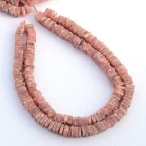 Shop Rhodochrosite Bead Shapes! Natural Rhodochrosite Smooth Square Shaped Heishi Beads, 6mm Loose Gemstone Heishi Beads, Sold As 8 Inch/16 Inch Strand, GDS2097 | Natural genuine other-shape Rhodochrosite beads for beading and jewelry making.  #jewelry #beads #beadedjewelry #diyjewelry #jewelrymaking #beadstore #beading #affiliate #ad