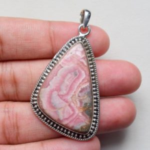 Shop Rhodochrosite Pendants! FREE CHAIN – Rhodochrosite pendant, silver pendant, gemstone pendant, jewelry pendants, sterling 925 silver #P38 | Natural genuine Rhodochrosite pendants. Buy crystal jewelry, handmade handcrafted artisan jewelry for women.  Unique handmade gift ideas. #jewelry #beadedpendants #beadedjewelry #gift #shopping #handmadejewelry #fashion #style #product #pendants #affiliate #ad