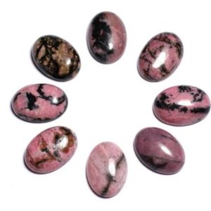 Shop Rhodonite Cabochons! 1pc – Cabochon gemstone – black Rhodonite and Rose Ovale 18x13mm – 8741140005549 | Natural genuine stones & crystals in various shapes & sizes. Buy raw cut, tumbled, or polished gemstones for making jewelry or crystal healing energy vibration raising reiki stones. #crystals #gemstones #crystalhealing #crystalsandgemstones #energyhealing #affiliate #ad