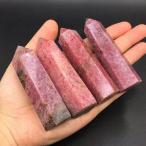 Shop Rhodonite Points & Wands! Rhodonite Tower Rhodonite Quartz Crystal Point Tower Gemstone Tower Standing Point Meditation Tool Healing Reiki Crystal Grid Supply | Natural genuine stones & crystals in various shapes & sizes. Buy raw cut, tumbled, or polished gemstones for making jewelry or crystal healing energy vibration raising reiki stones. #crystals #gemstones #crystalhealing #crystalsandgemstones #energyhealing #affiliate #ad