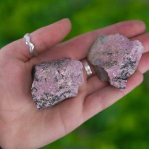 Large Raw Rhodonite Rough Crystal | Natural genuine stones & crystals in various shapes & sizes. Buy raw cut, tumbled, or polished gemstones for making jewelry or crystal healing energy vibration raising reiki stones. #crystals #gemstones #crystalhealing #crystalsandgemstones #energyhealing #affiliate #ad