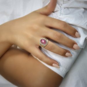 Shop Rhodonite Rings! Silver Pink Gem Ring · Rhodonite Ring · Oval Cut Ring · Semiprecious Ring · Sisters Ring · Everyday Ring · Vermeil Ring | Natural genuine Rhodonite rings, simple unique handcrafted gemstone rings. #rings #jewelry #shopping #gift #handmade #fashion #style #affiliate #ad