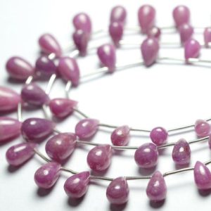 Shop Ruby Bead Shapes! Natural Ruby Teardrops 4x6mm to 6x9mm Smooth Tear Drop Briolettes Gemstone Beads Rare Ruby Drops Precious Beads – 7 Inches Strand No4607 | Natural genuine other-shape Ruby beads for beading and jewelry making.  #jewelry #beads #beadedjewelry #diyjewelry #jewelrymaking #beadstore #beading #affiliate #ad