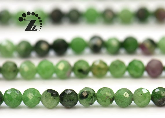 Ruby Zoisite Faceted Round Beads,mini Beads,tassel Beads,2mm 3mm For Choice,15" Full Strand